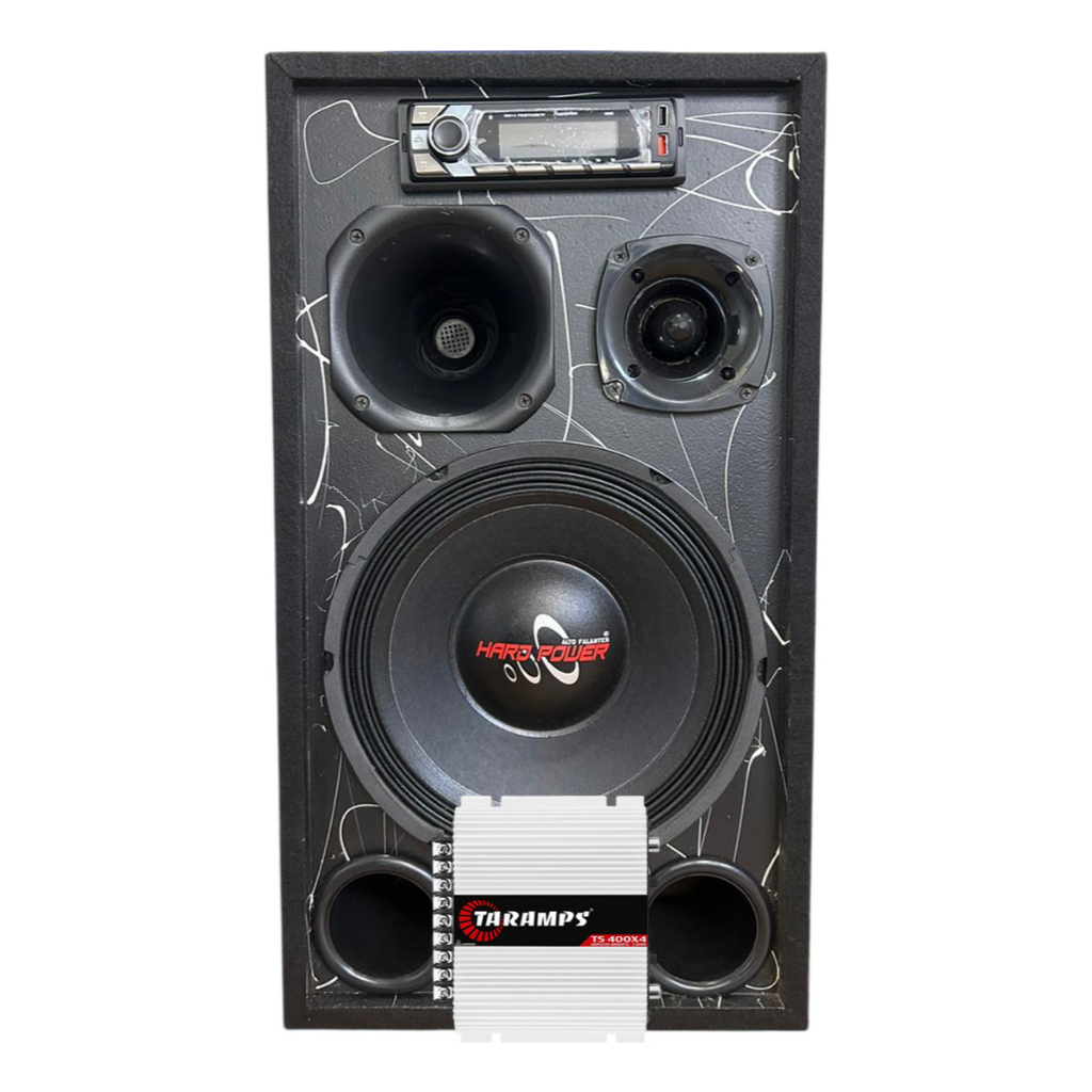 CAIXA BOB ATIVA HP 750 W RMS MÓDULO TARAMPS 400W MP3 BT USB RESIDENCIAL