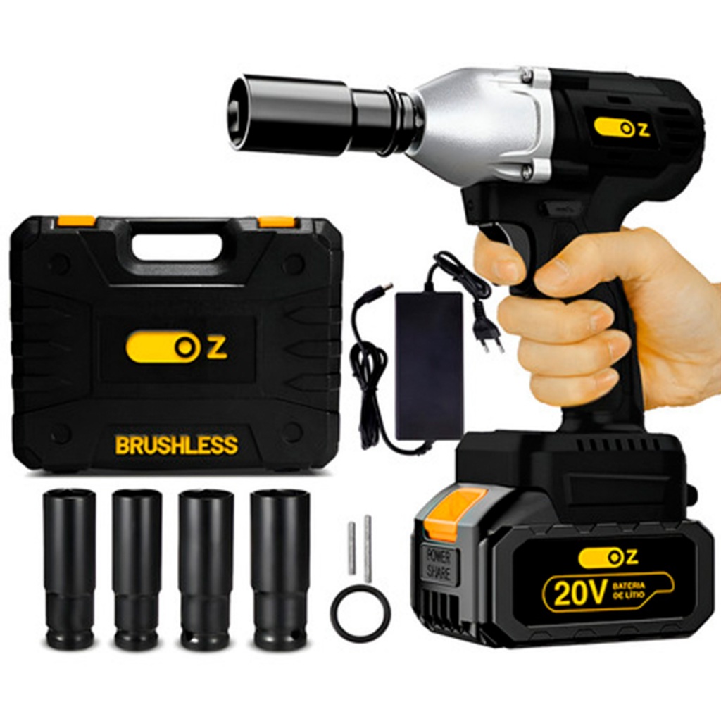 Chave De Impacto A Bateria 20V 1/2 Polegada Sem Fio Com Maleta E Acessórios Ch3000 Oz em Oferta na Shopee