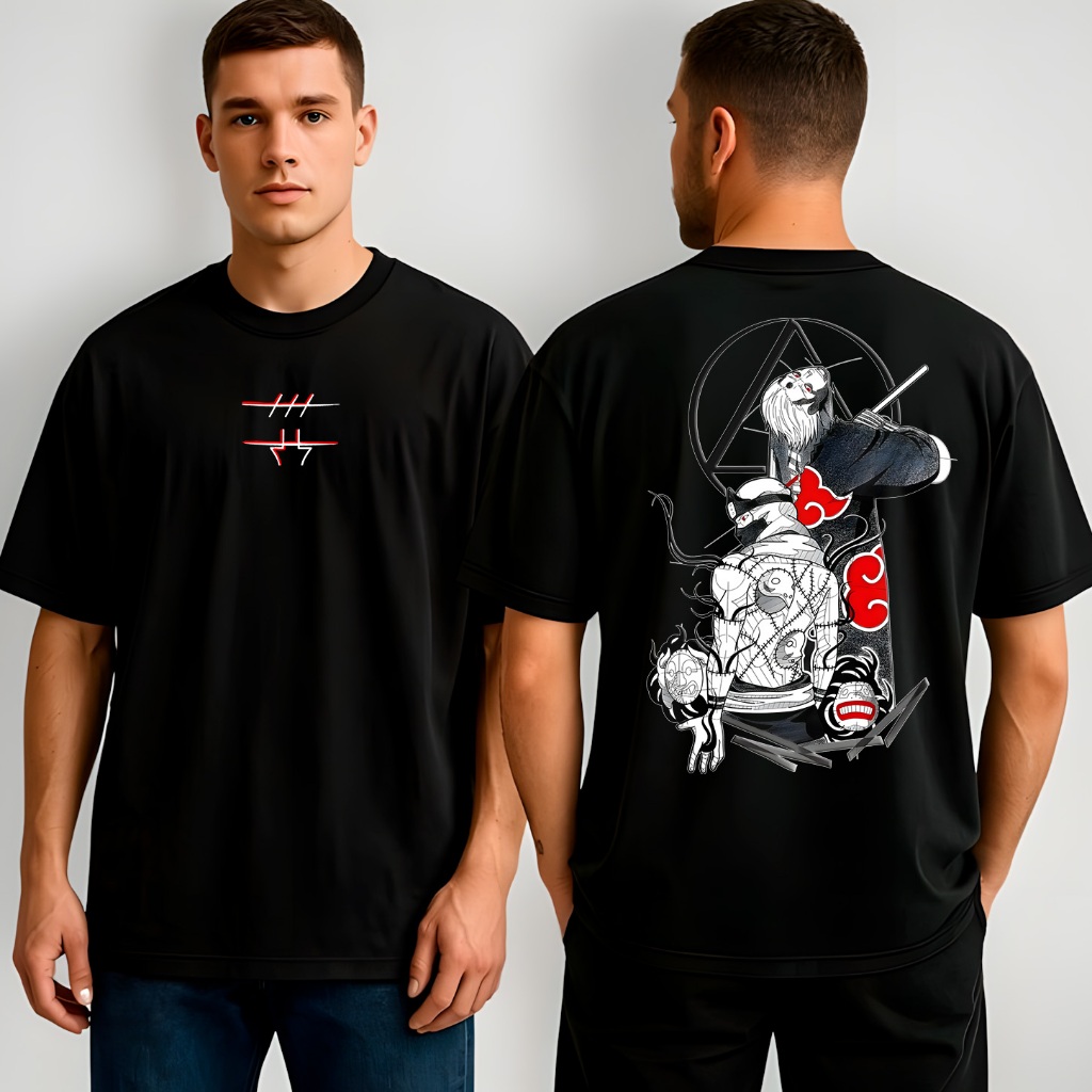 CAMISETA UNISSEX ESTAMPADA COM O PERSONAGEM HIDAN DE NARUTO  100% Algodão