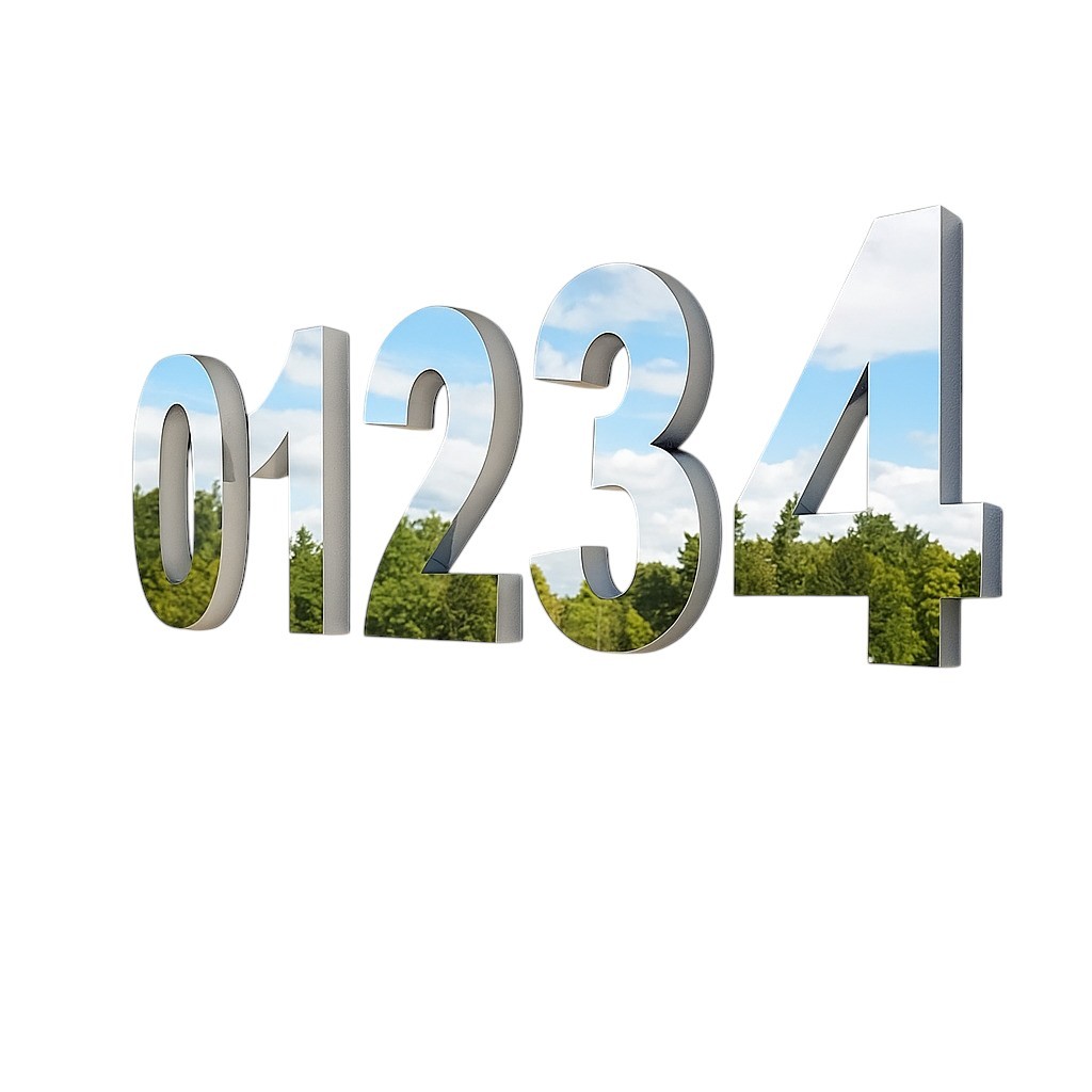 KIT 4 NÚMEROS RESIDENCIAIS AÇO INOX ESPELHADO 20CM 3D/ NÚMEROS PARA CASA em Oferta na Shopee