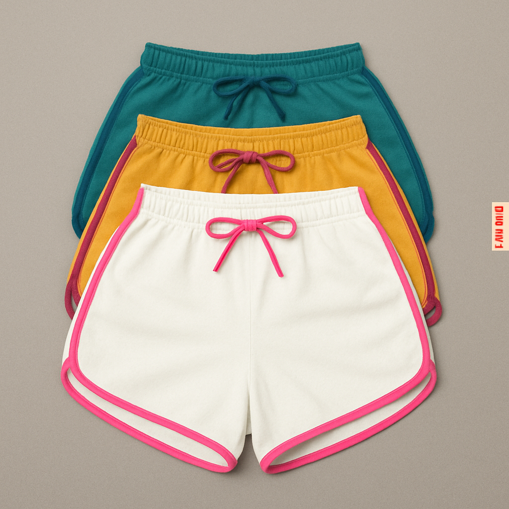 Kit 3 Shorts Feminino Dry Fit Academia Praia