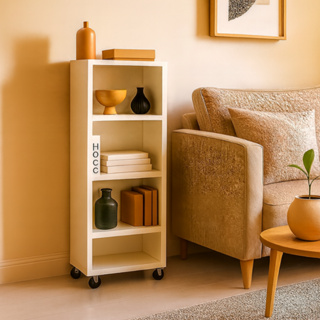 Estante Multiuso em MDF 97cm com rodinhas – Resistente, Funcional e Versátil para Sala, Quarto ou Escritório em Oferta na Shopee