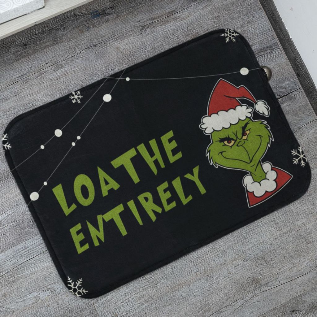 Tapete Porta de Entrada Grinch Feliz Natal Merry Christmas 55x35 Antiderrapante