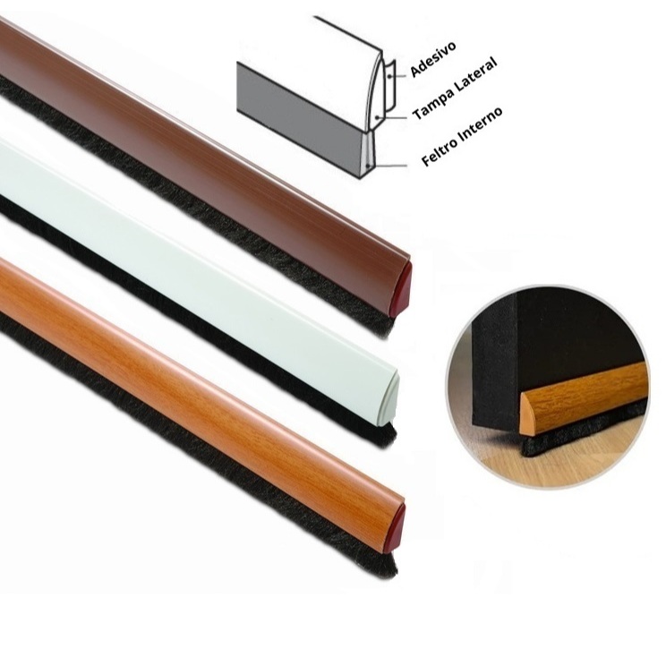 Protetor Veda Porta Adesivo Escova Contra Poeira Insetos Bichos - Vedação Completa e Fácil - Youtek em Oferta na Shopee