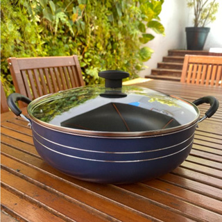 PANELA WOK ANTIADERENTE GRANDE COM ALÇAS DESIGN PREMIUM. em Oferta na Shopee