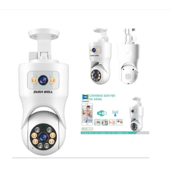 Câmera De Monitoramento WIFI Lente Dupla Visão Noturna Externa IP66 Proteção Prova D'água JT-9695
