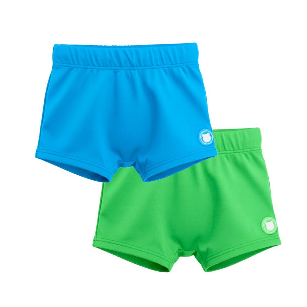 Kit 2 Sungas Boxer Lisas com Cordão Verão Praia Piscina Verão Sunga Boxer Menino Bebê Infantil