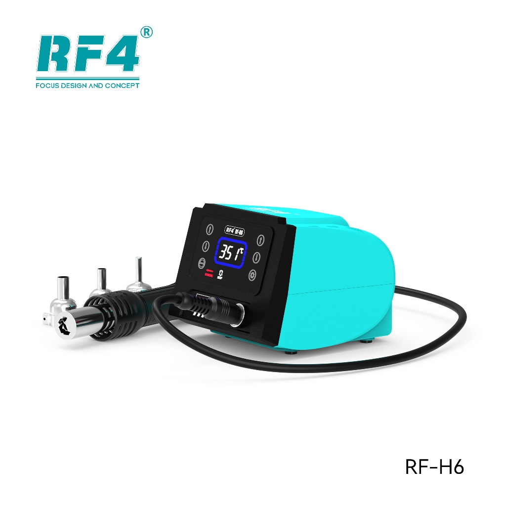 Estação De Ar Quente Rf4 Rf-h6 600w Para Retrabalho 110\220v Azul-celeste