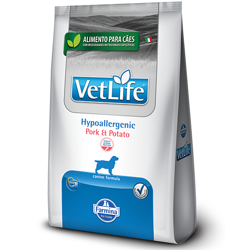 Ração P/caes Vet Life Hypoallergenic Pork E Potato 10,1kg