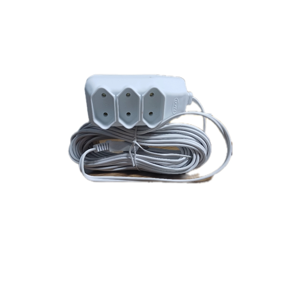Extensão Elétrica Cabo PP 3x0,75mm² – 10m – Plug PT2P