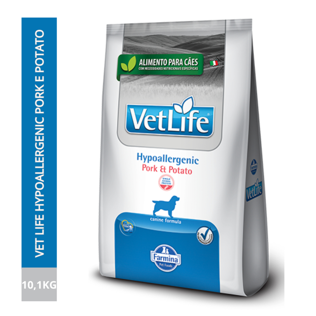 Vet Life Para Cães Hypoallergenic Pork E Potato 10,1kg