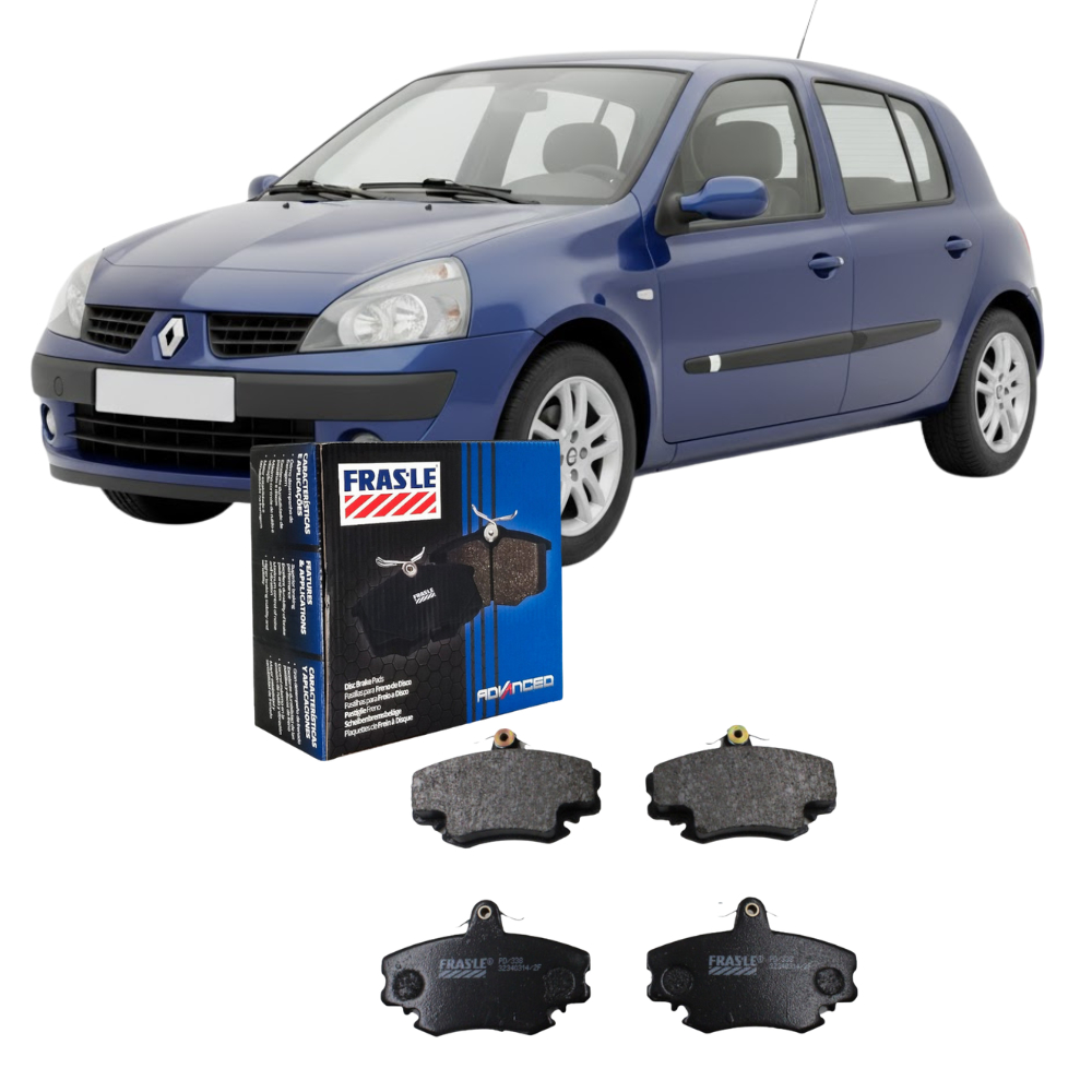 Pastilha De Freio Dianteira Clio Logan Megane R19 Sandero Symbol Twingo - Frasle PD338 em Oferta na Shopee