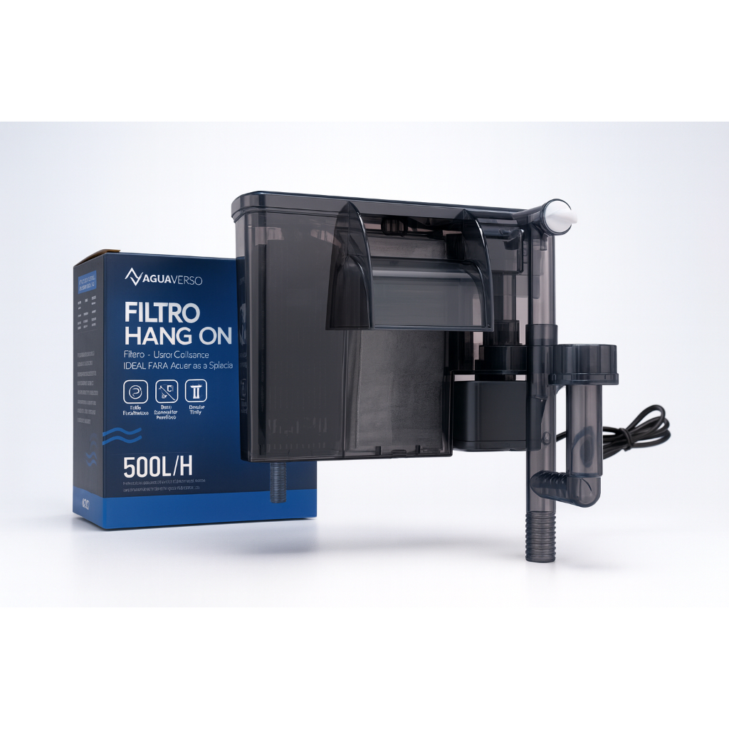 FILTRO EXTERNO HANG ON 500L/H PARA AQUÁRIO ATÉ 70L AQUAVERSO HOF-500 em Oferta na Shopee