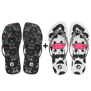 Kit Chinelo Feminino de Gatinho Confortável Leve em Oferta na Shopee