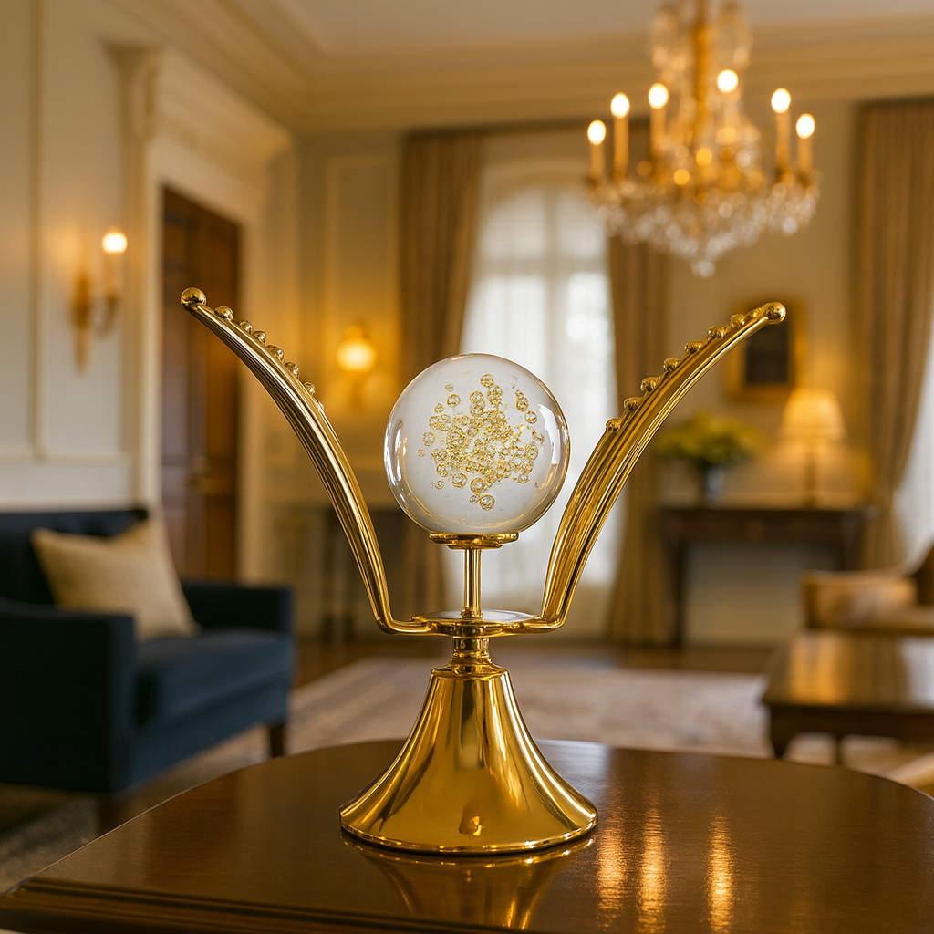 Decoração Globo de vidro com base de Ferro 7X15,5X15,5cm em Oferta na Shopee