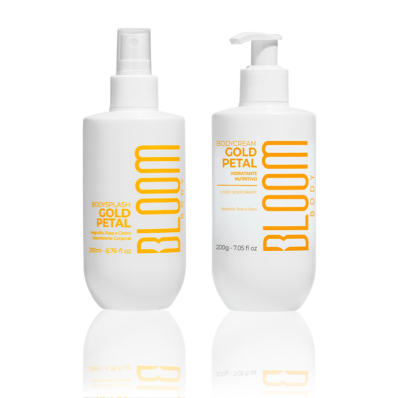 Kit Body Cream e Body Splash Gold Petal em Oferta na Shopee