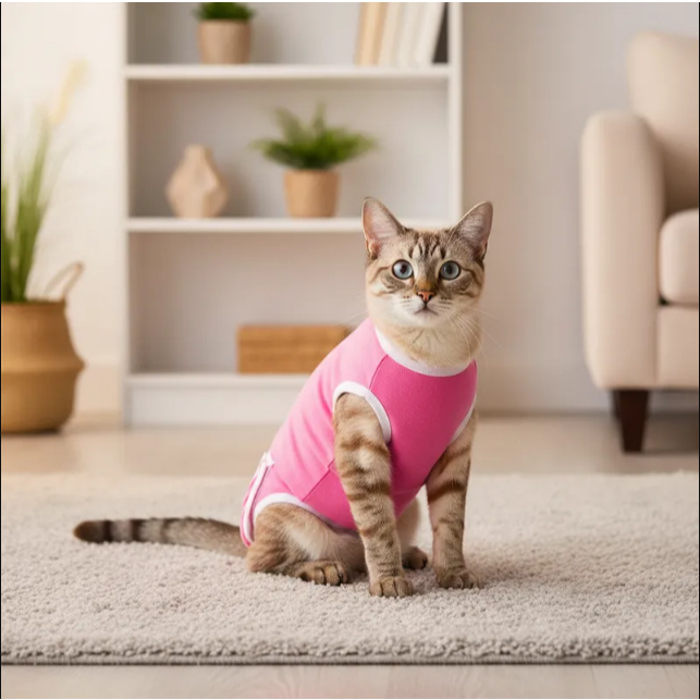 Roupa Pos Cirurgica Com Velcro Gato Castração cat em Oferta na Shopee