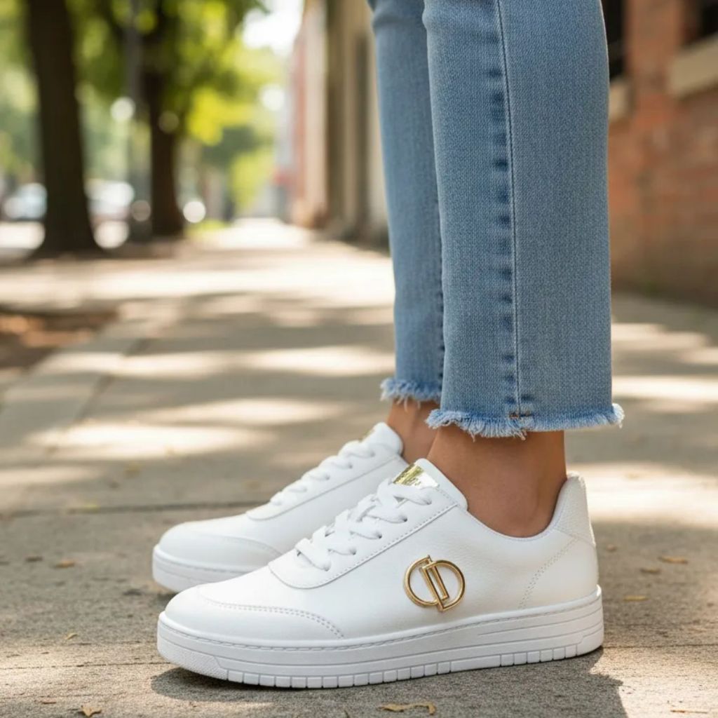 Tênis Feminino Dakota Century Branco Casual Sola Reta Leve Macio Confortável Original em Oferta na Shopee