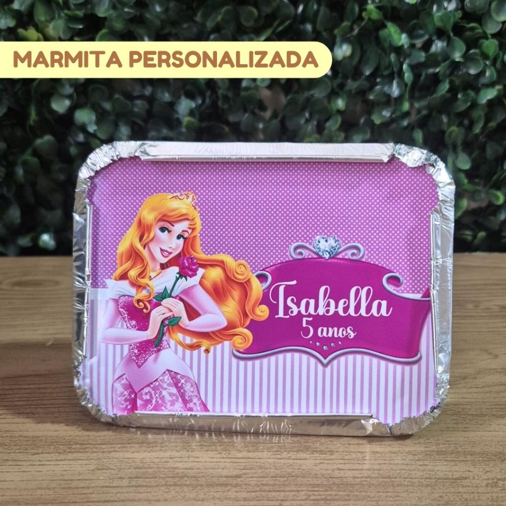 Marmitinha Personalizada PRINCESA AURORA | Marmita Personalizada lembrancinhas