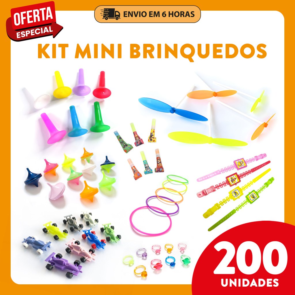 Kit 200 Mini Brinquedos - Lembrancinha , Festa Junina , Infantil , Sacolinha Surpresa , Aniversário em Oferta na Shopee
