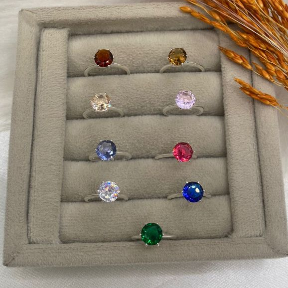 Anel Solitario Pedra Grande - Comprar com Melhor Preço em Anéis