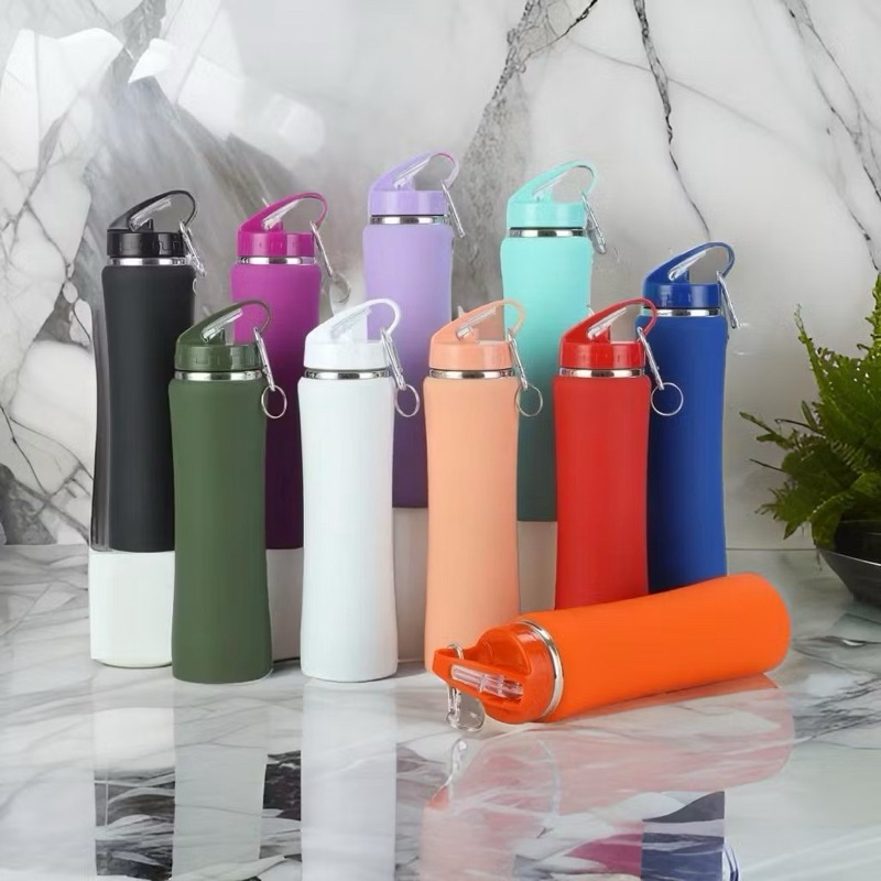 Garrafa Térmica de Inox com Tampa de Clipe 600ml / 750ml - Portátil, Antivazamento, Design Moderno