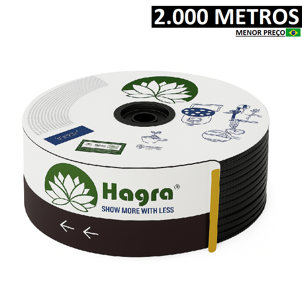 Mangueira Gotejamento 3l/h 10cm Espaçamento 2.000 Metros Irrigação Jardim - Oferta