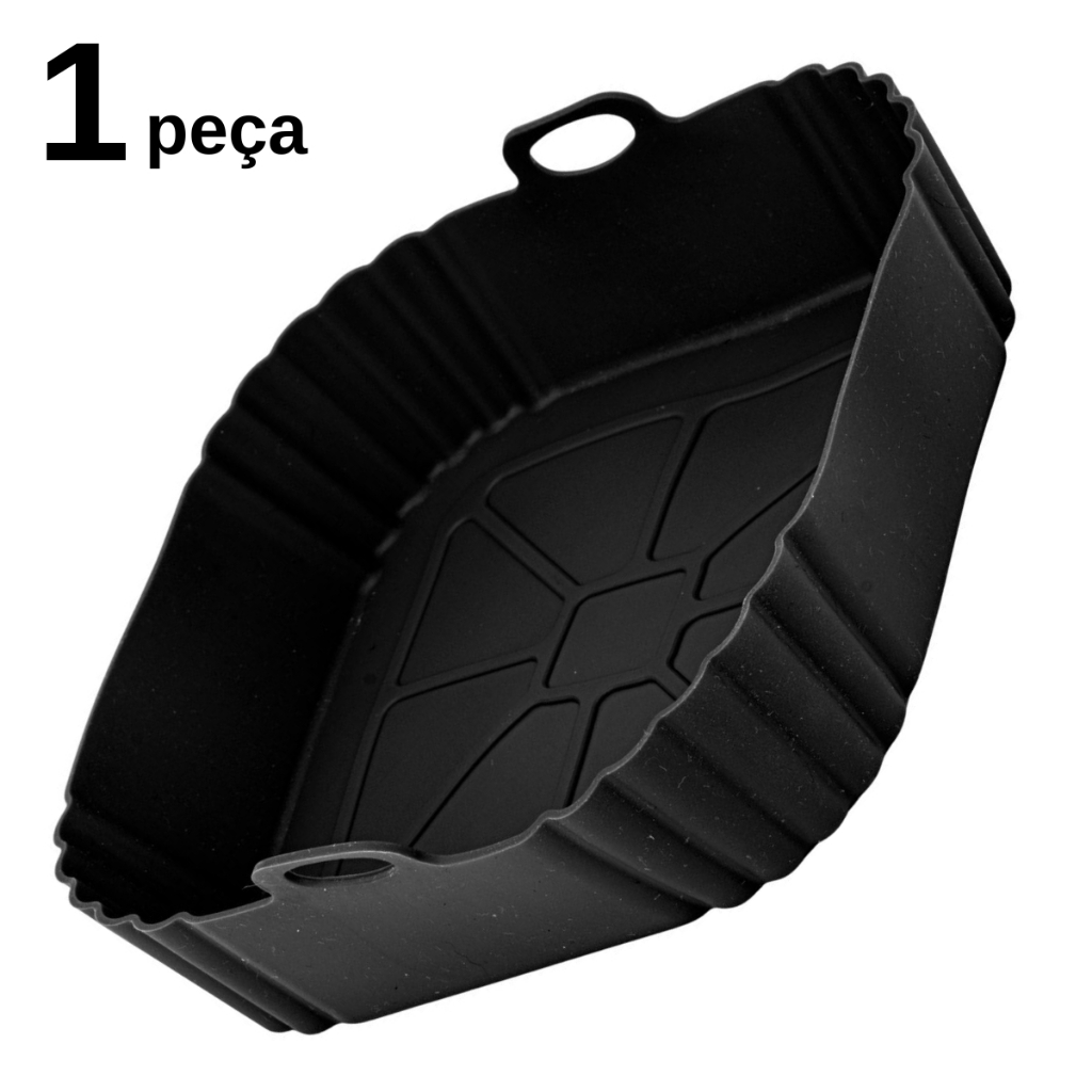 Forma Quadrada 21cm de Silicone Antiaderente Reutilizável Ideal para Air Fryer Uny Home em Oferta na Shopee