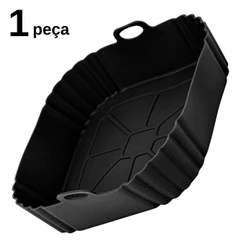 Forma Quadrada 21cm de Silicone Antiaderente Reutilizável Ideal para Air Fryer Uny Home
