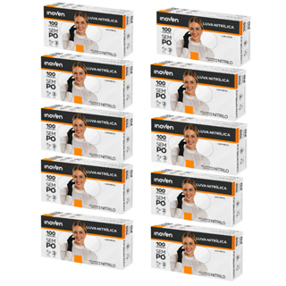Kit 10 Luva Nitrilica Preta Sem Pó Descartável (500 ou 1000 Unidades) Uso Doméstico e Profissional em Oferta na Shopee
