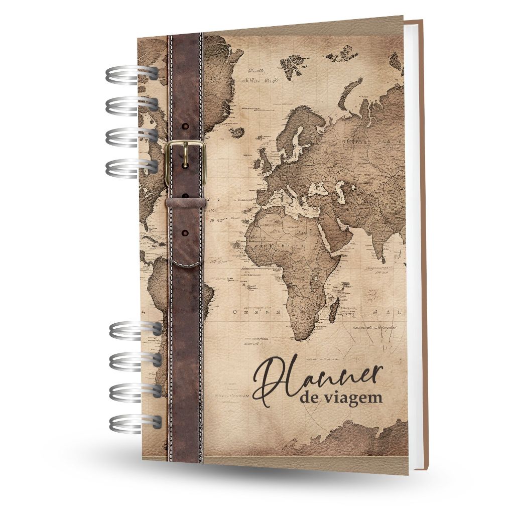Agenda Caderno Planner de Viagem Personalizado| 160 Páginas | 6 Capas | Capa Dura | Páginas para Fotos | Envio Rápido em Oferta na Shopee