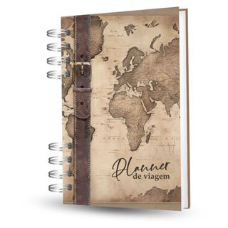 Agenda Caderno Planner de Viagem Personalizado| 160 Páginas | 6 Capas | Capa Dura | Páginas para Fotos | Envio Rápido em Oferta na Shopee