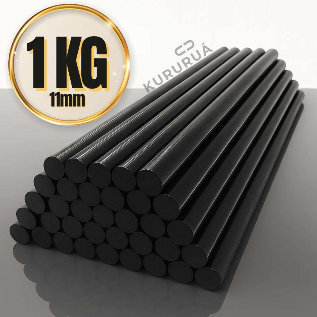 Bastão Cola Quente 1KG, Meio Quilo e 10 unidade I Profissional 30cm Fina 7mm ou Grossa 11mm Alta Fixação Artesanato EVA