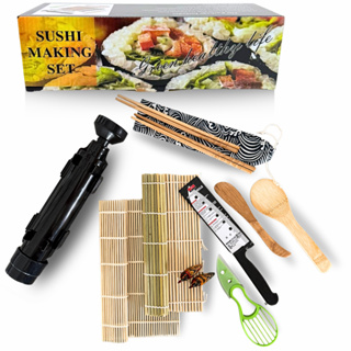 Kit para Fazer Sushi 10 Itens – Bazuca de Sushi, Esteiras, Faca e Utensílios Japoneses em Oferta na Shopee