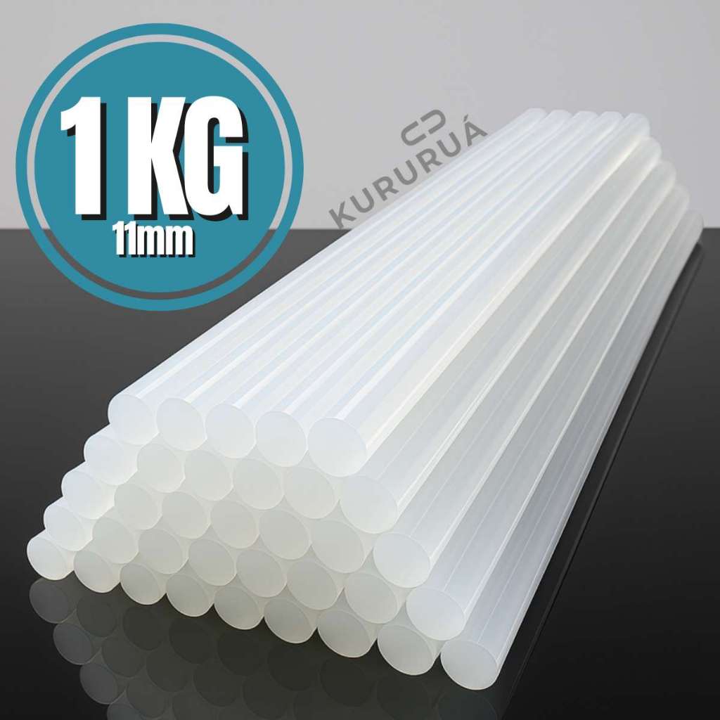 Bastão Cola Quente 1KG, Meio Quilo e 10 unidade I Profissional 30cm Fina 7mm ou Grossa 11mm Alta Fixação Artesanato EVA em Oferta na Shopee