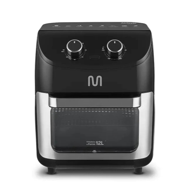 Air Fryer Forno 12L Multilaser – Alta Capacidade 1700W Funções 4 em 1 e Acessórios Inclusos 127v e 220v