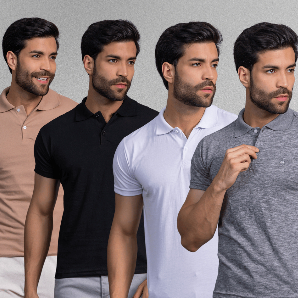 Kit 4 Camisa Polo Masculina Premium Algodão Conforto Casual Estilo Versátil E Alta Qualidade