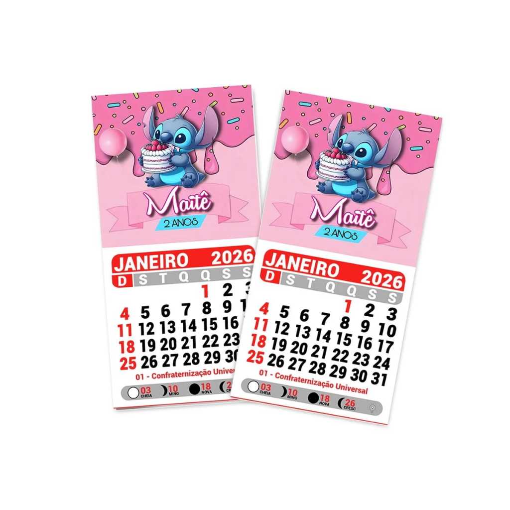 Mini Calendário 2026 Personalizado Com Imã de Geladeira em Oferta na Shopee