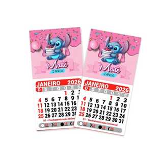 Mini Calendário 2026 Personalizado Com Imã de Geladeira em Oferta na Shopee