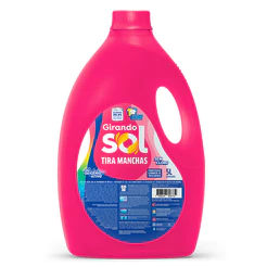 Tira Manchas sem cloro 5 L tira mancha sem desbotar o tecido Girando Sol