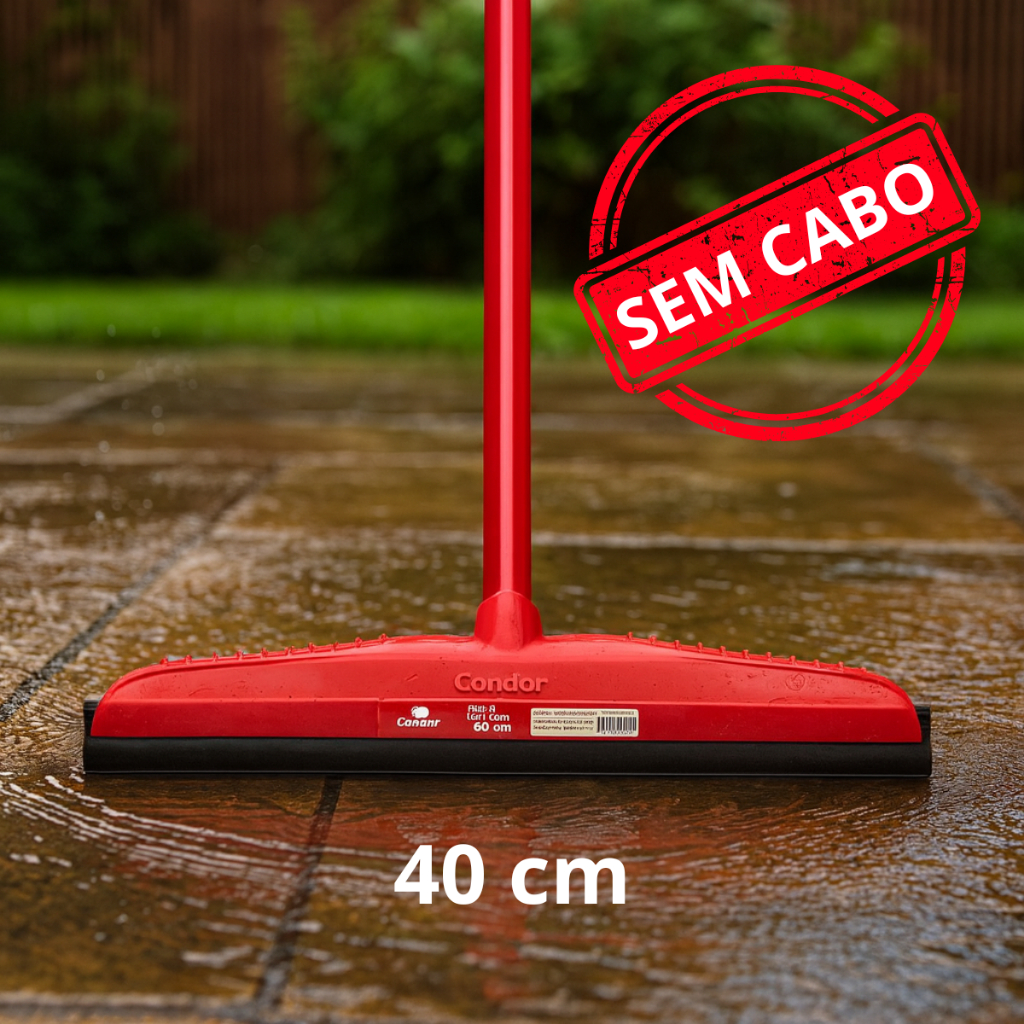 RODO CONDOR MULTIUSO 40CM BORRACHA ENXUTA SEM CABO LEVE LIMPEZA PUXA ÁGUA PASSAR PANO