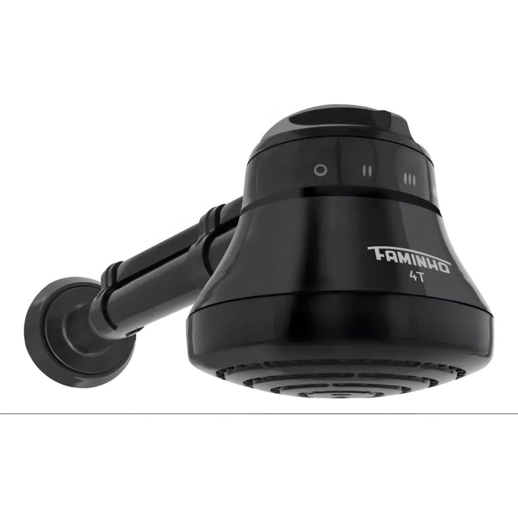 Chuveiro Ducha Faminho 220v 6800w FAME 4 Temperaturas Com Cano 30cm Preto em Oferta na Shopee