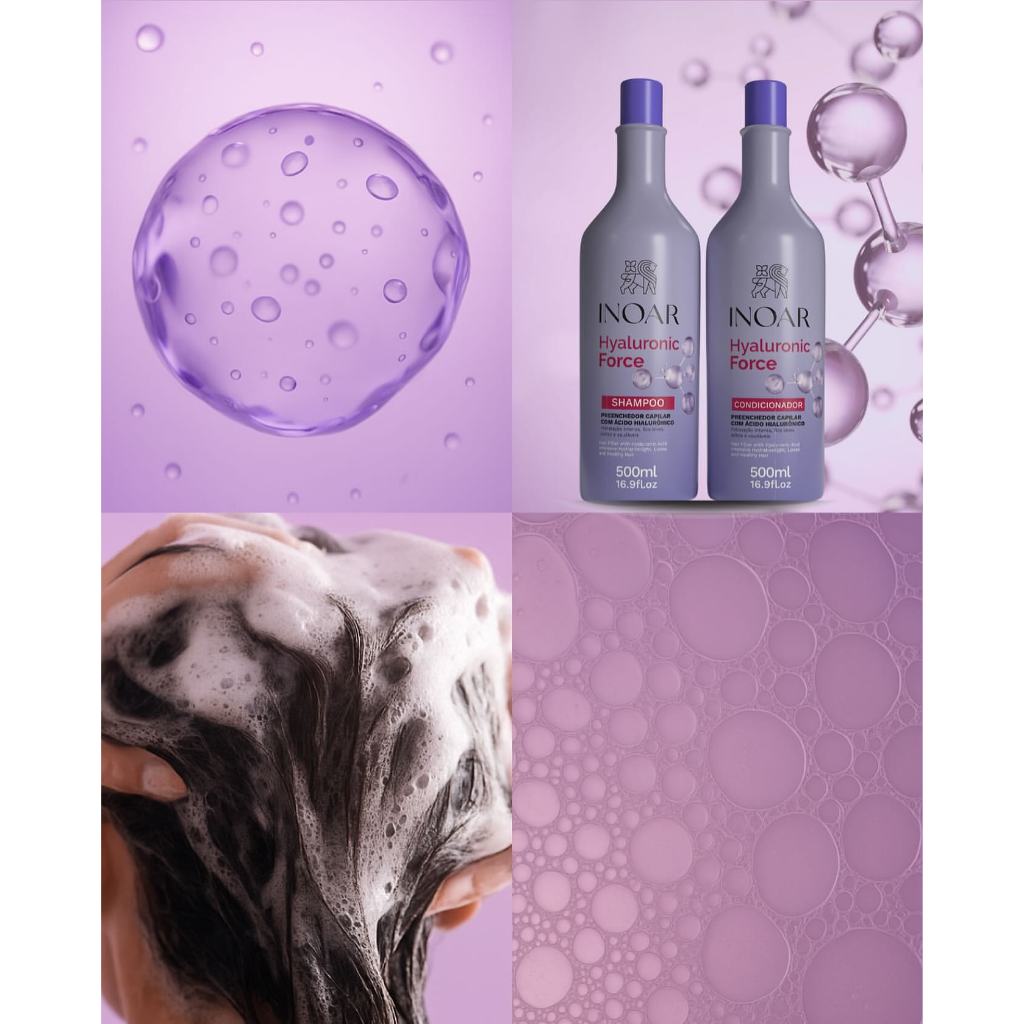 Inoar Kit Hyaluronic Force Sh 500ml + Cond 500ml · foto 2