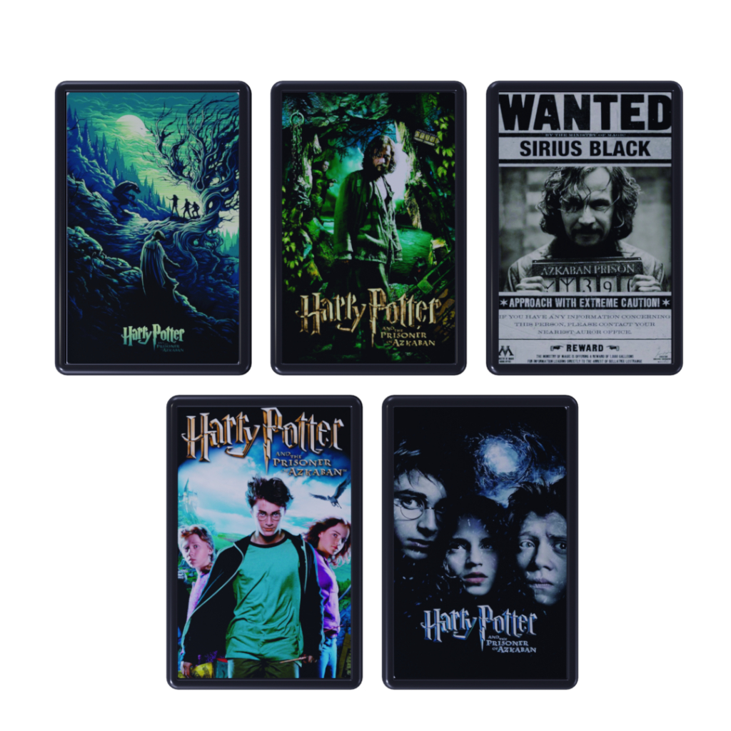 Kit de 5 Quadros Decorativos Com moldura Tamanho 20x30cm Harry Potter Azkaban