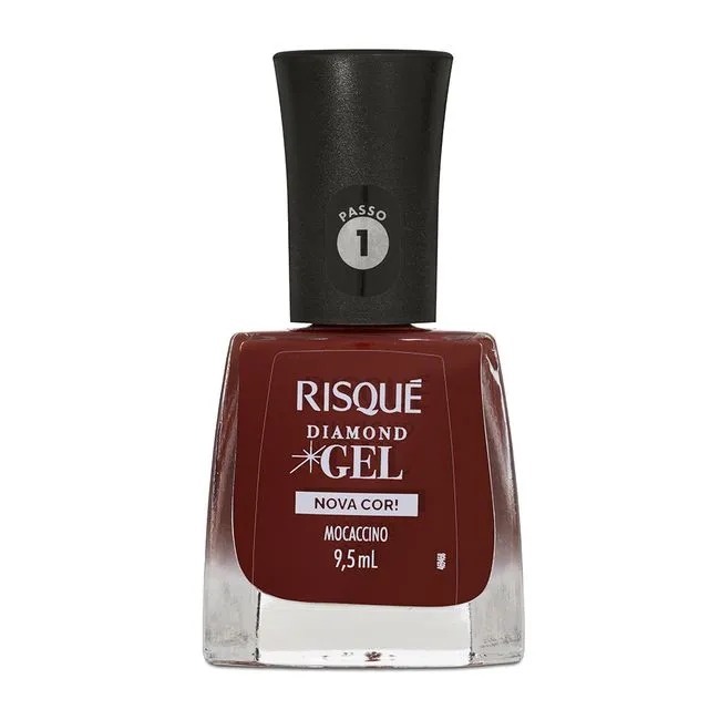 Esmalte Marrom Risqué Diamond Gel Mocaccino 9,5 ml