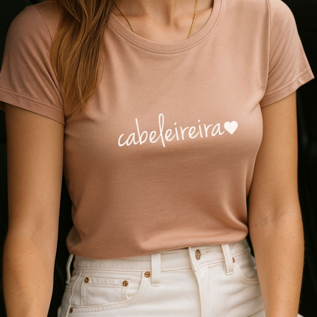 Blusa Feminina Camiseta Minimalista para CABELEIREIRA