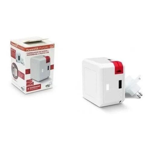 Carregador De Parede E Powerbank 4 Portas Usb ELG Pwb-usbbk