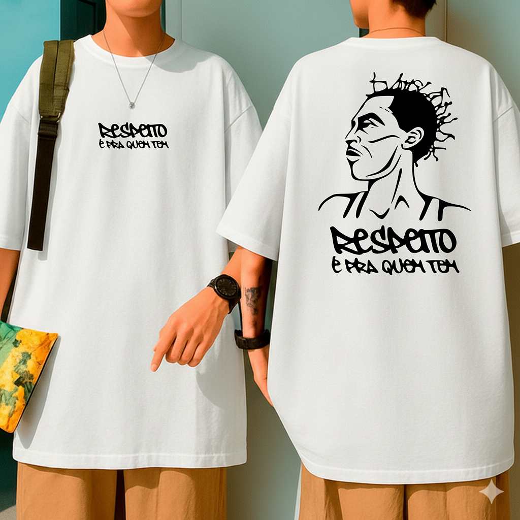 Camiseta Oversized Assalt Streetwear Estampada Moda Urbana Estilo Rua Camisa Larga Manga Curta Jovem