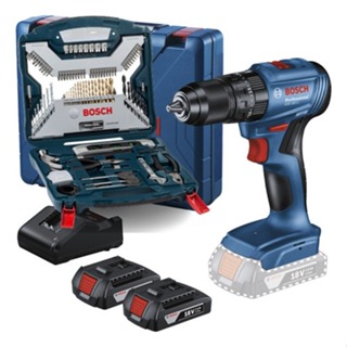 Furadeira Parafusadeira Brushless Impacto Bosch GSB 185 Li + XLine 103 Pcs + Maleta + 2 Baterias 2Ah em Oferta na Shopee