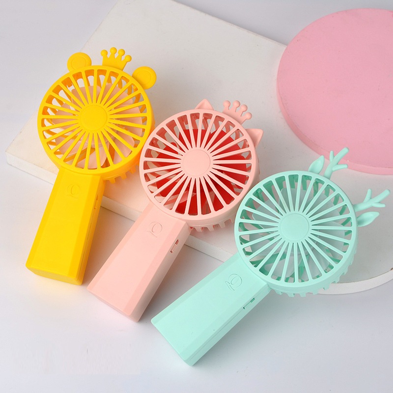 Mini ventilador de mão Com Orelhas portátil vento forte recarregável